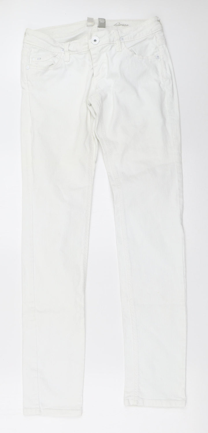 MNG Womens White Skinny Jeans Size 36 L32 in