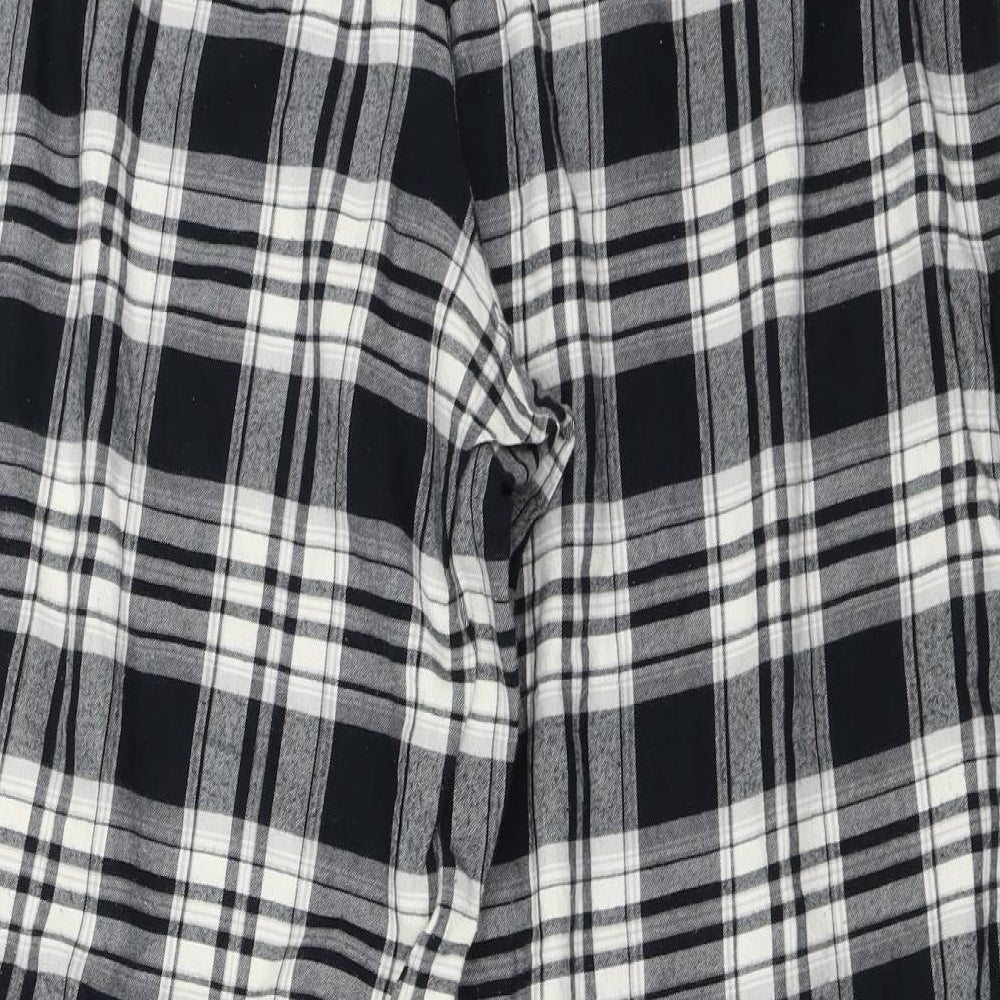 Marks and Spencer Womens Black Check  Top Pyjama Pants Size 18
