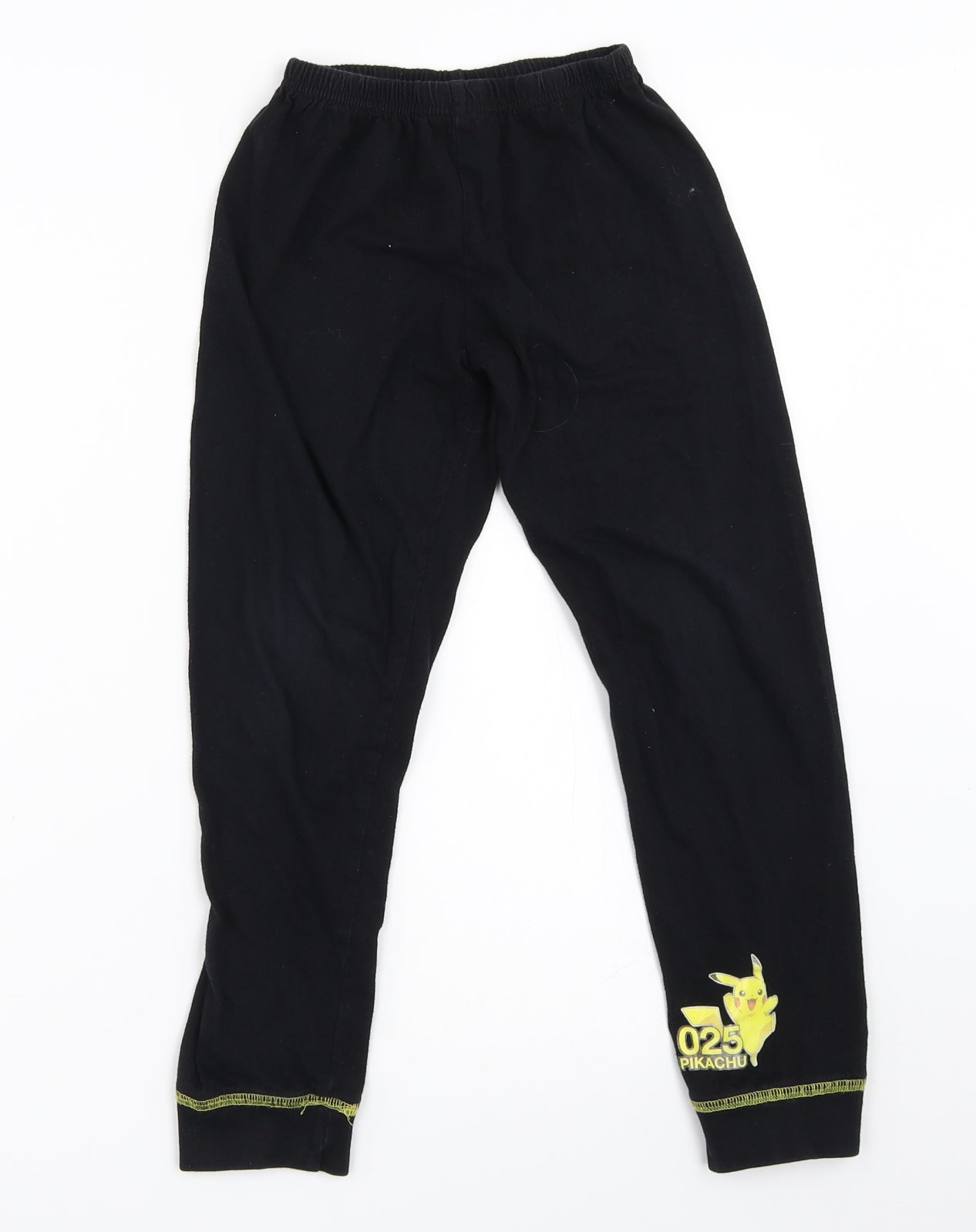 Preworn Boys Black Solid   Pyjama Pants Size 7-8 Years  - Pokemon Pikachu