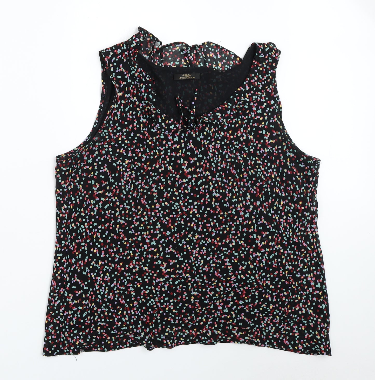 Marks and Spencer Womens Black   Basic Blouse Size 16