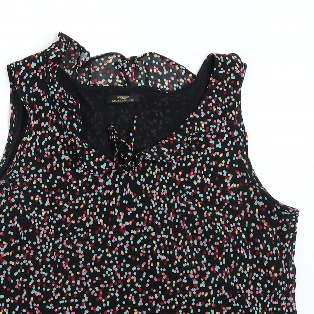 Marks and Spencer Womens Black   Basic Blouse Size 16