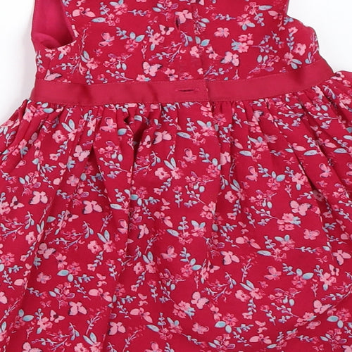 George Girls Pink Floral  Fit & Flare  Size 6-9 Months