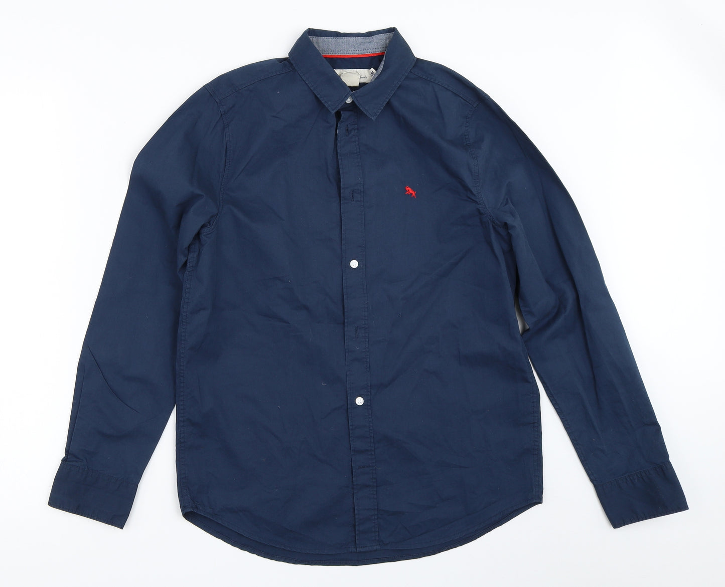 H&M Boys Blue   Basic Button-Up Size 13-14 Years