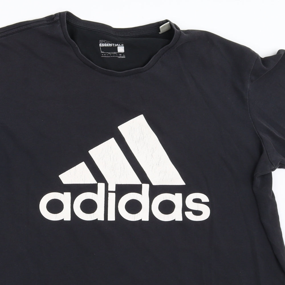 adidas Mens Black    T-Shirt Size L