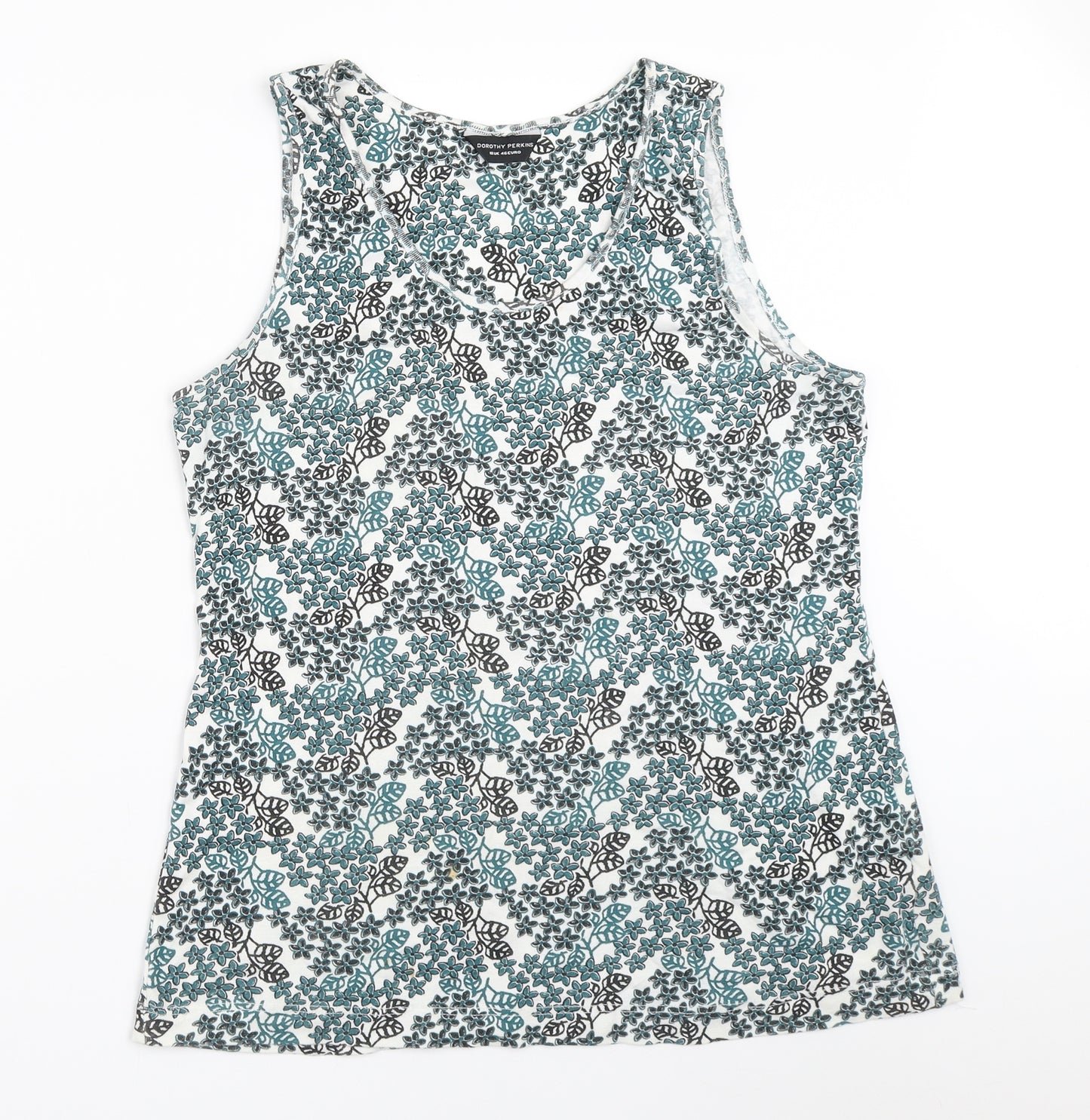 Dorothy Perkins Womens Green Floral  Basic Tank Size 18