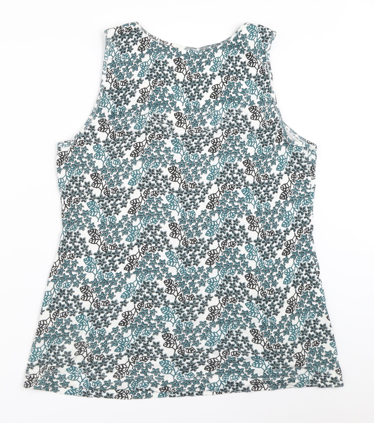 Dorothy Perkins Womens Green Floral  Basic Tank Size 18