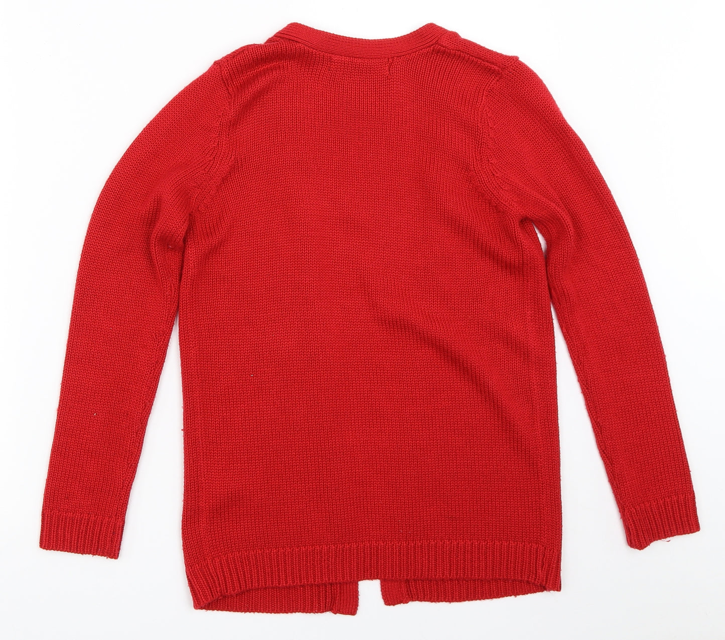 George Girls Red   Cardigan Jumper Size 9-10 Years