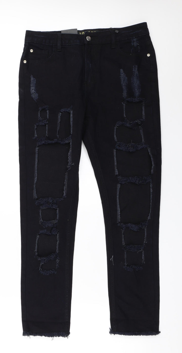 Lozana Womens Blue Skinny Jeans Size 12 L28 in