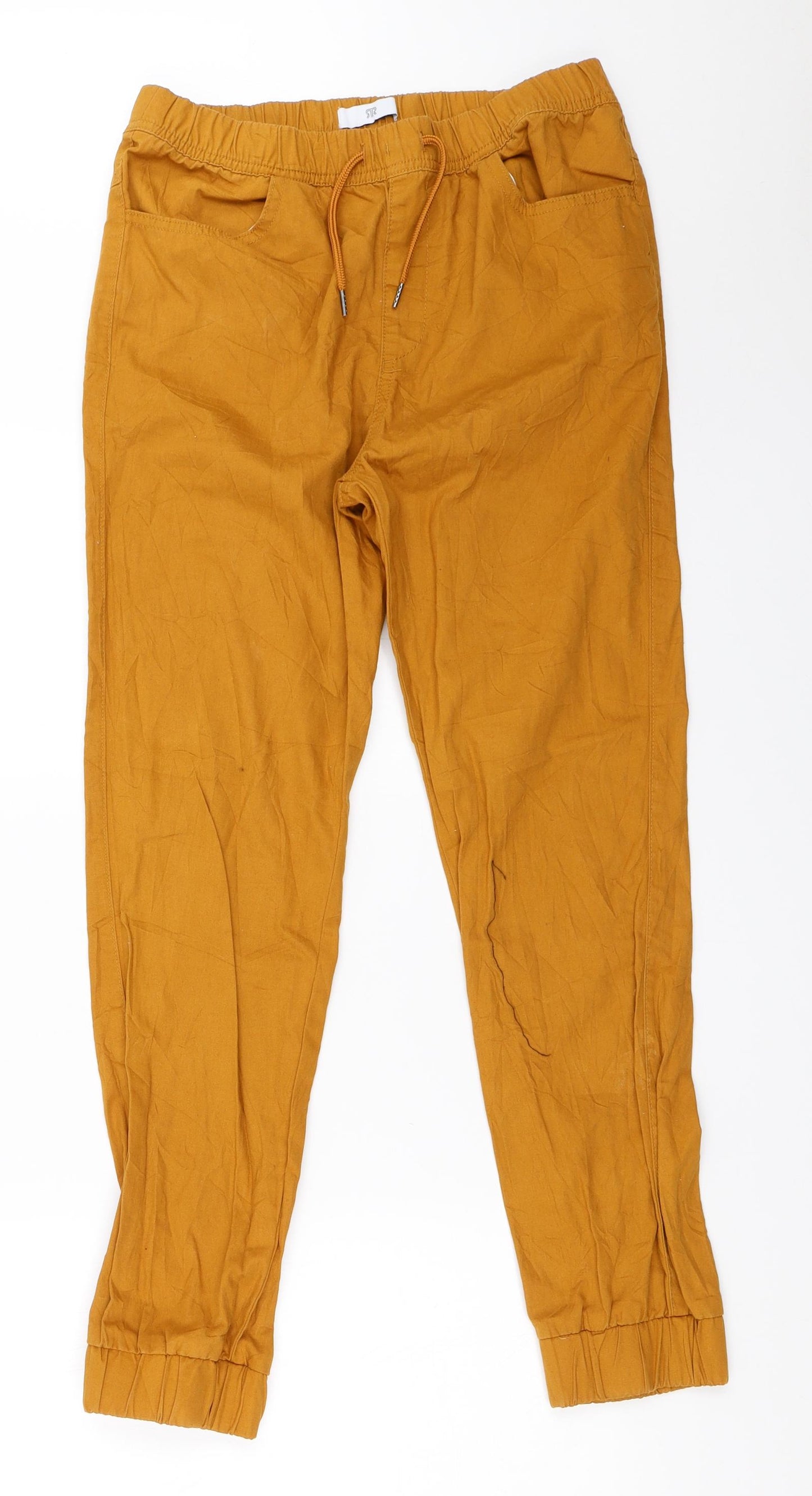 Preworn Boys Beige   Jogger Trousers Size 14 Years