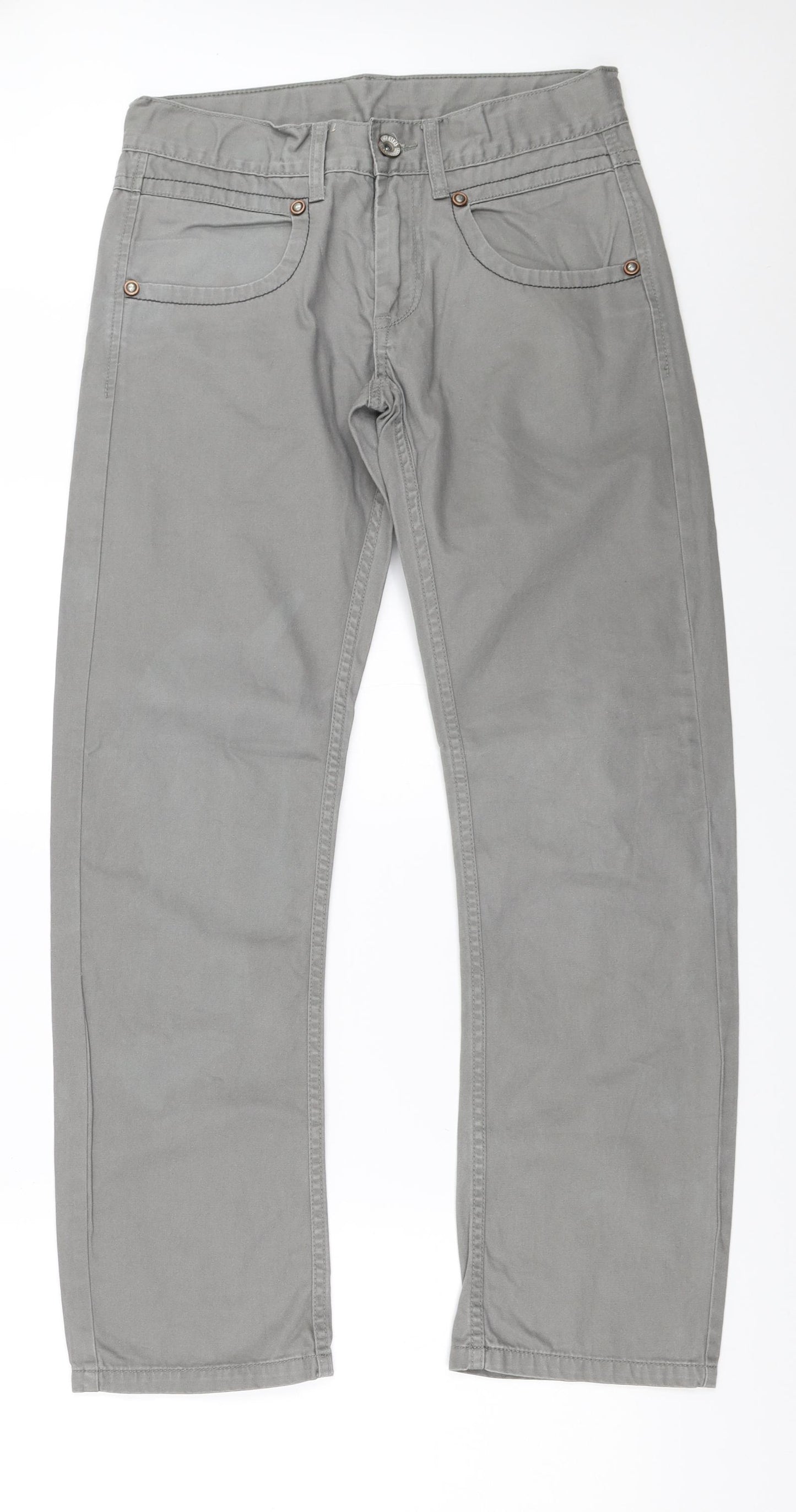 Green Generation  Boys Grey   Chino Trousers Size 13-14 Years