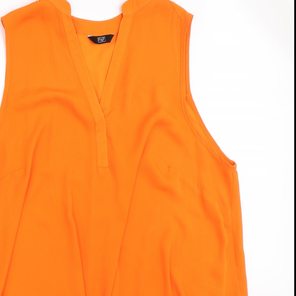F&F Womens Orange   Basic Blouse Size 18