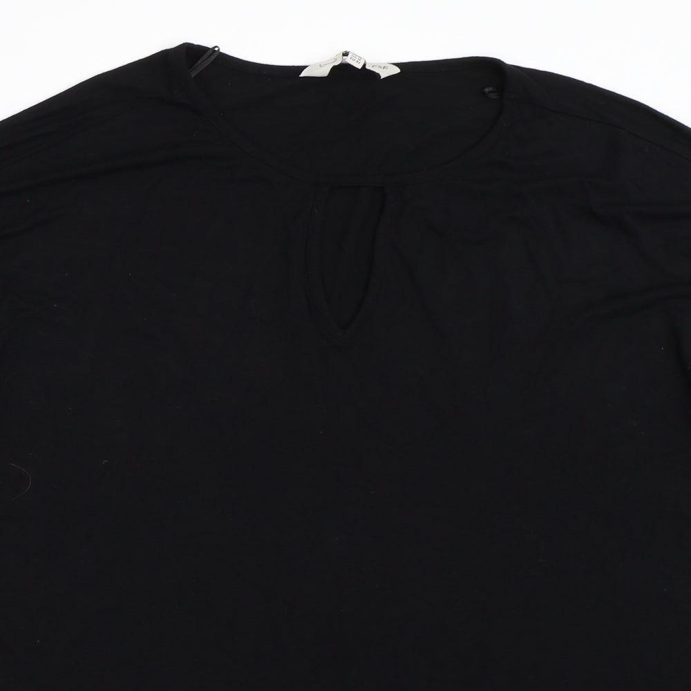 F&F Womens Black   Basic T-Shirt Size 14
