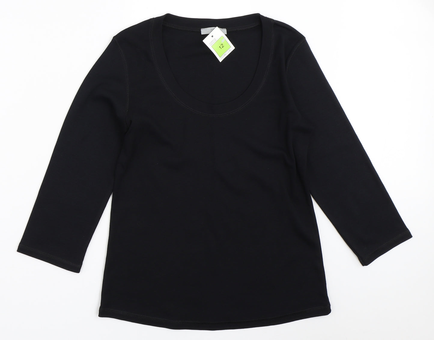 Marks and Spencer Womens Black   Basic T-Shirt Size 12