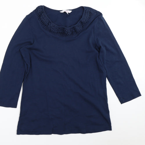 Julipa Womens Blue   Basic T-Shirt Size 14