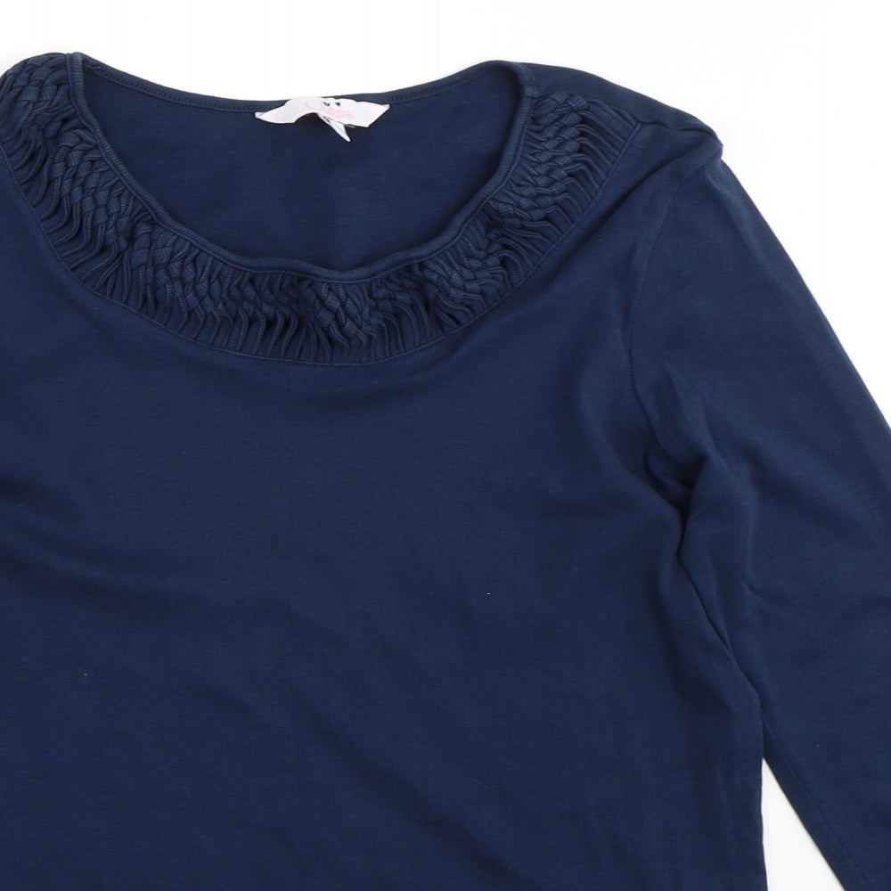 Julipa Womens Blue   Basic T-Shirt Size 14
