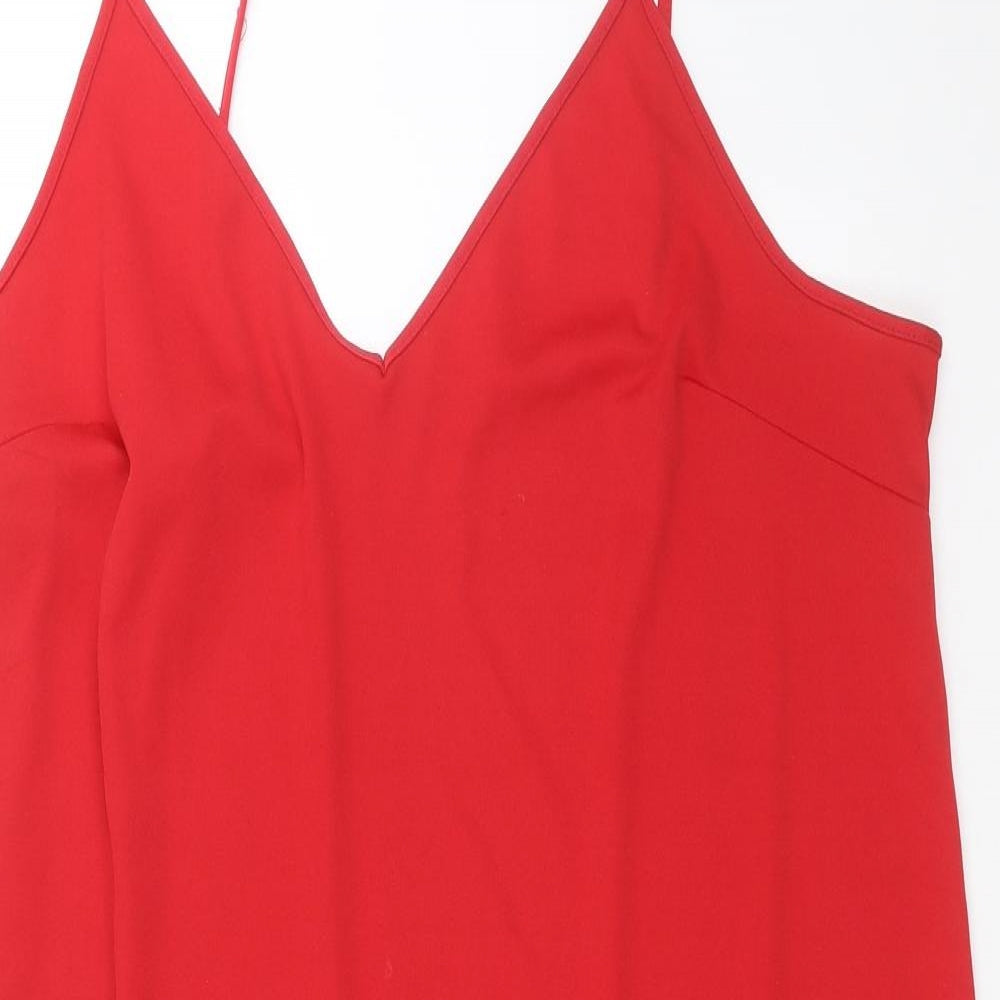 Primark Womens Red   Slip Dress  Size 16