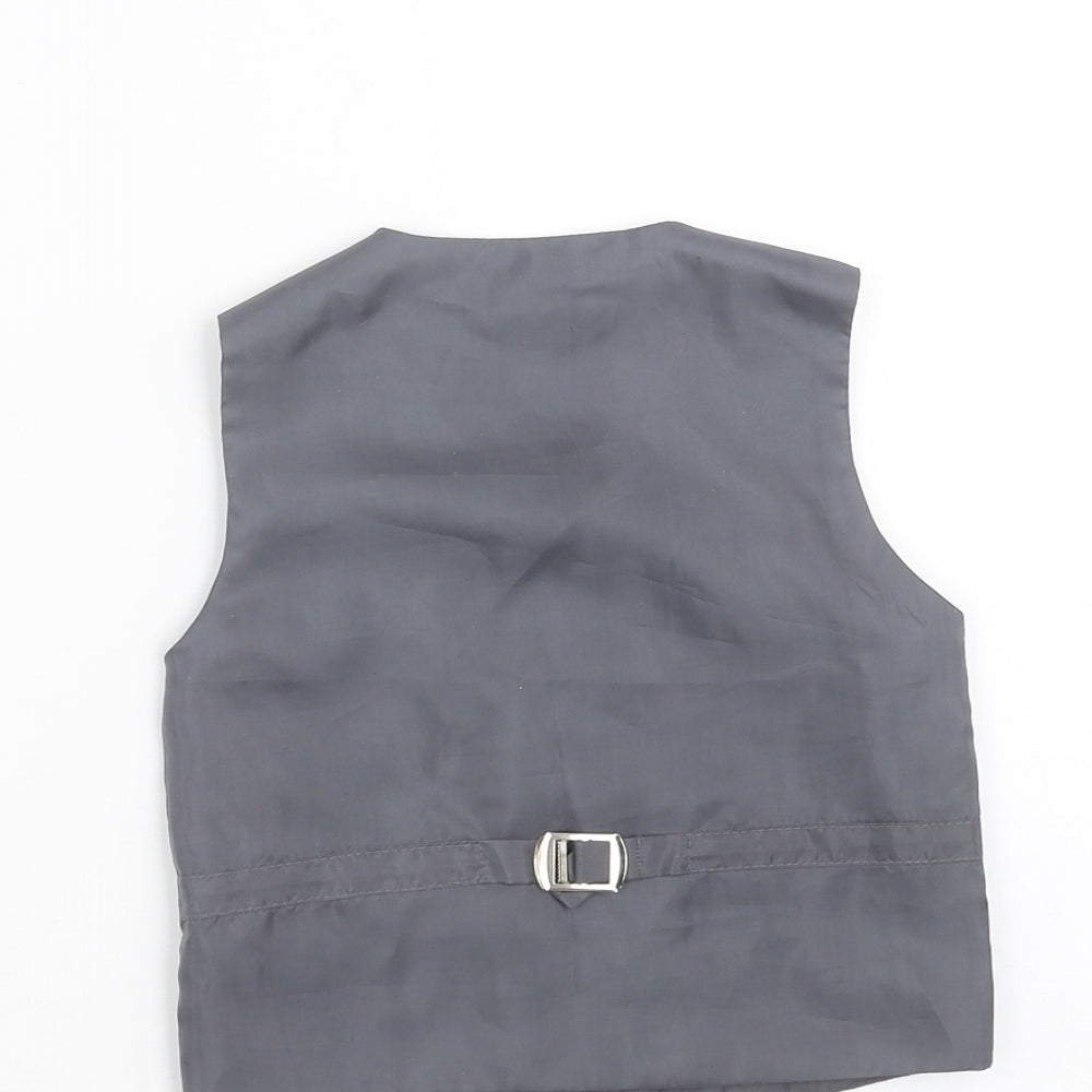 Romario Boys Grey   Jacket Waistcoat Size 2 Years