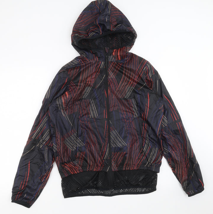 Marks and Spencer Womens Black Geometric Jacket Coat Size 8 - active wear