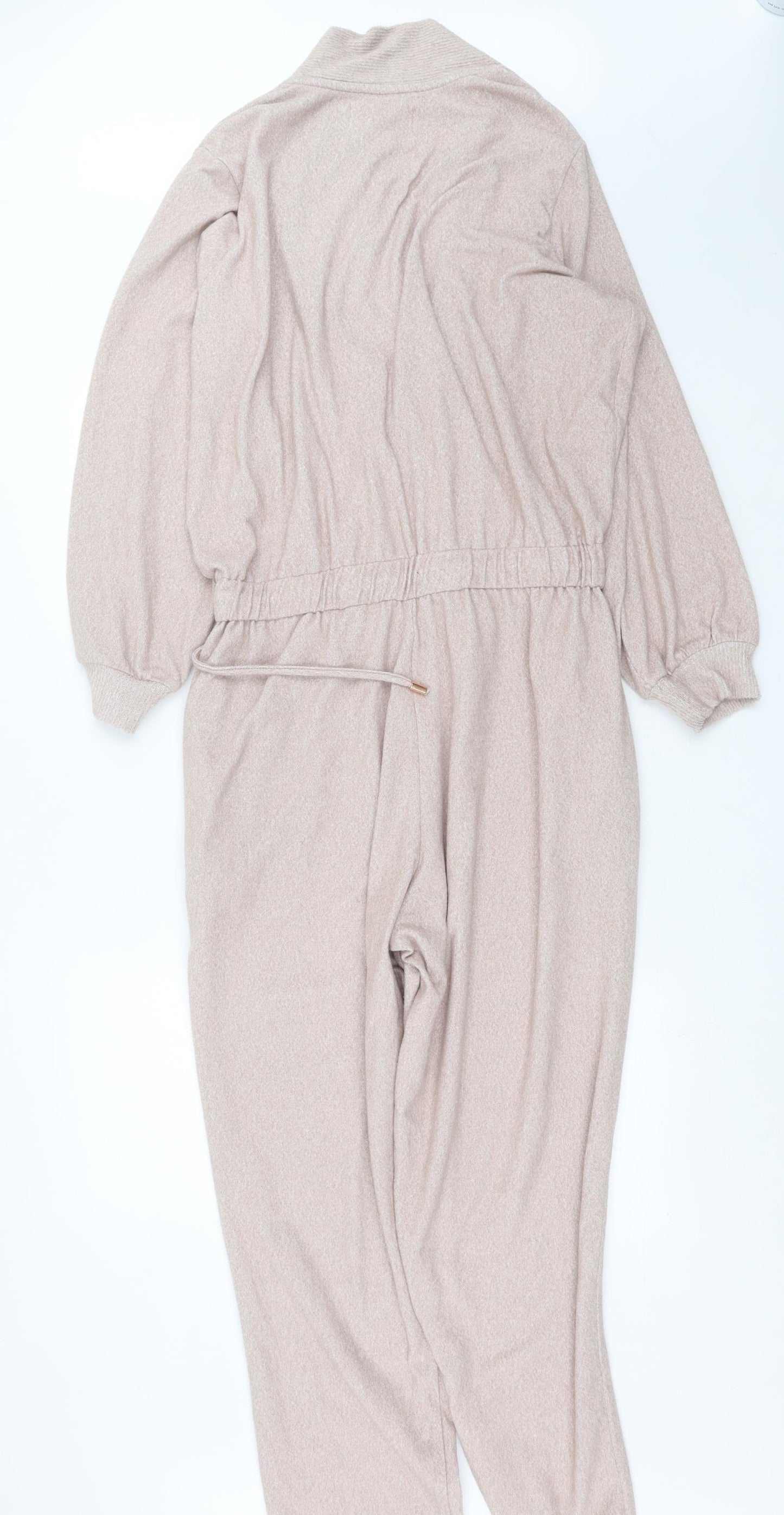 F&F Womens Beige   Jumpsuit One-Piece Size L L33 in - onesie loungewear