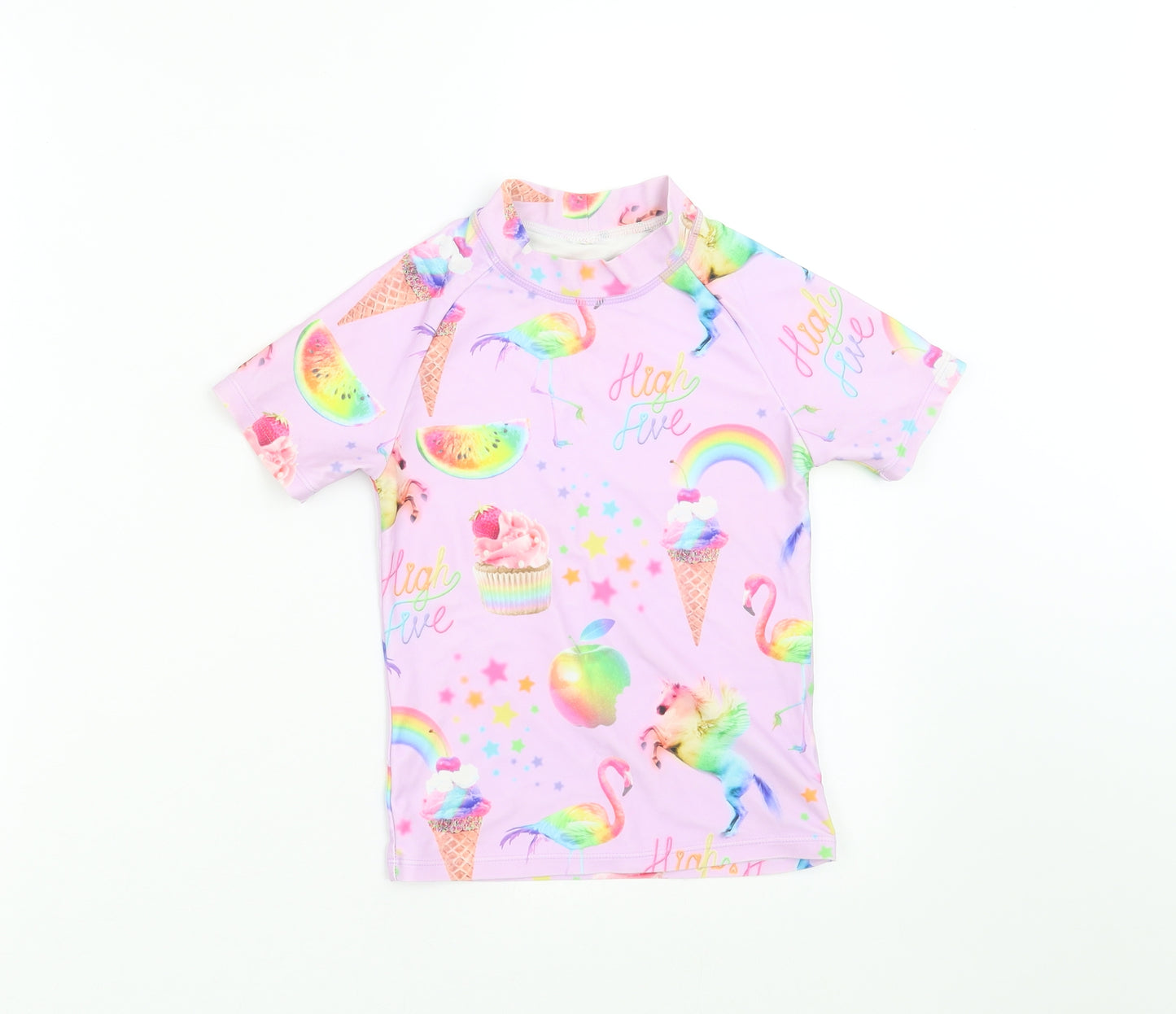 NEXT Girls Multicoloured   Basic T-Shirt Size 5 Years  - Swim top