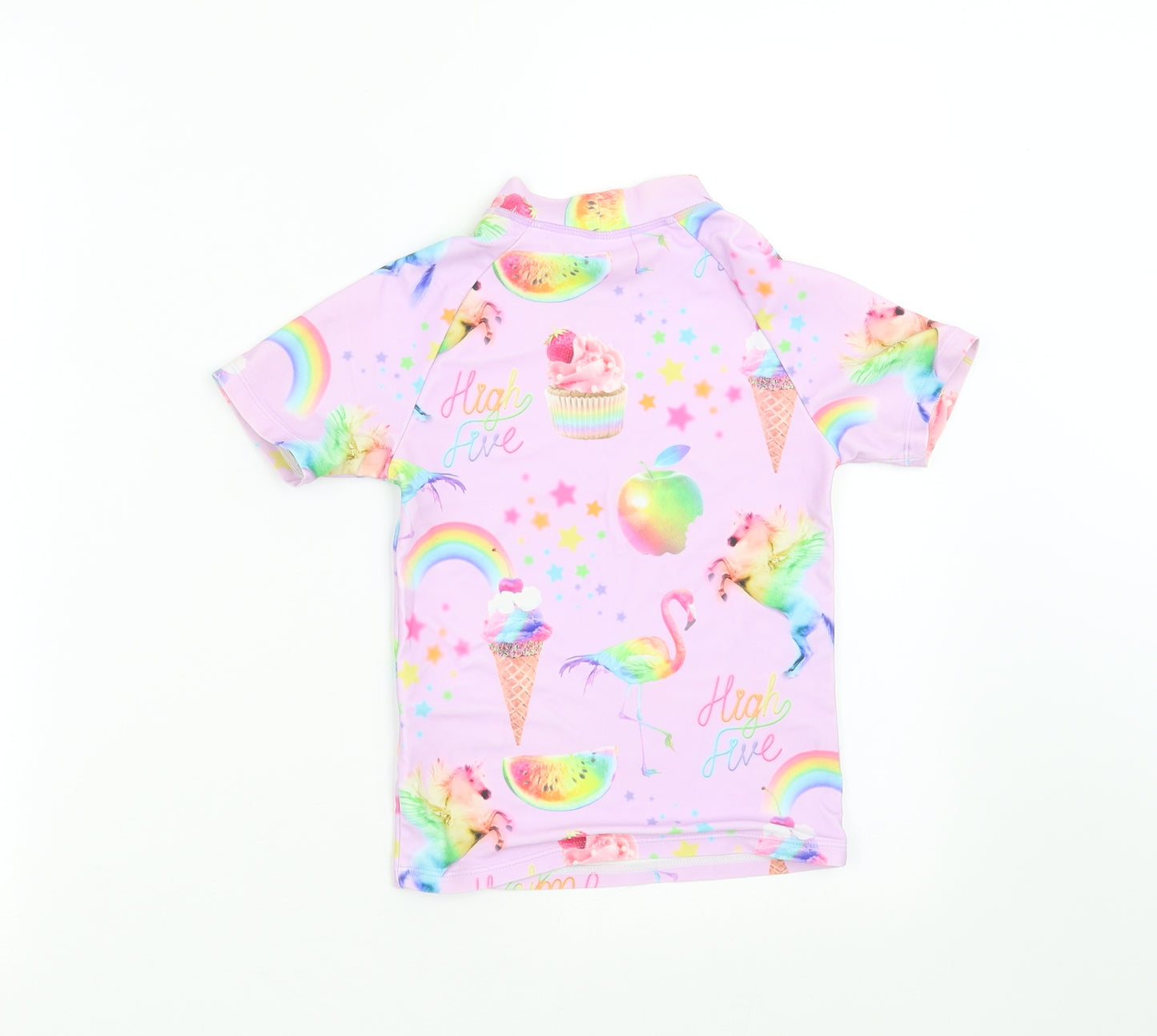 NEXT Girls Multicoloured   Basic T-Shirt Size 5 Years  - Swim top