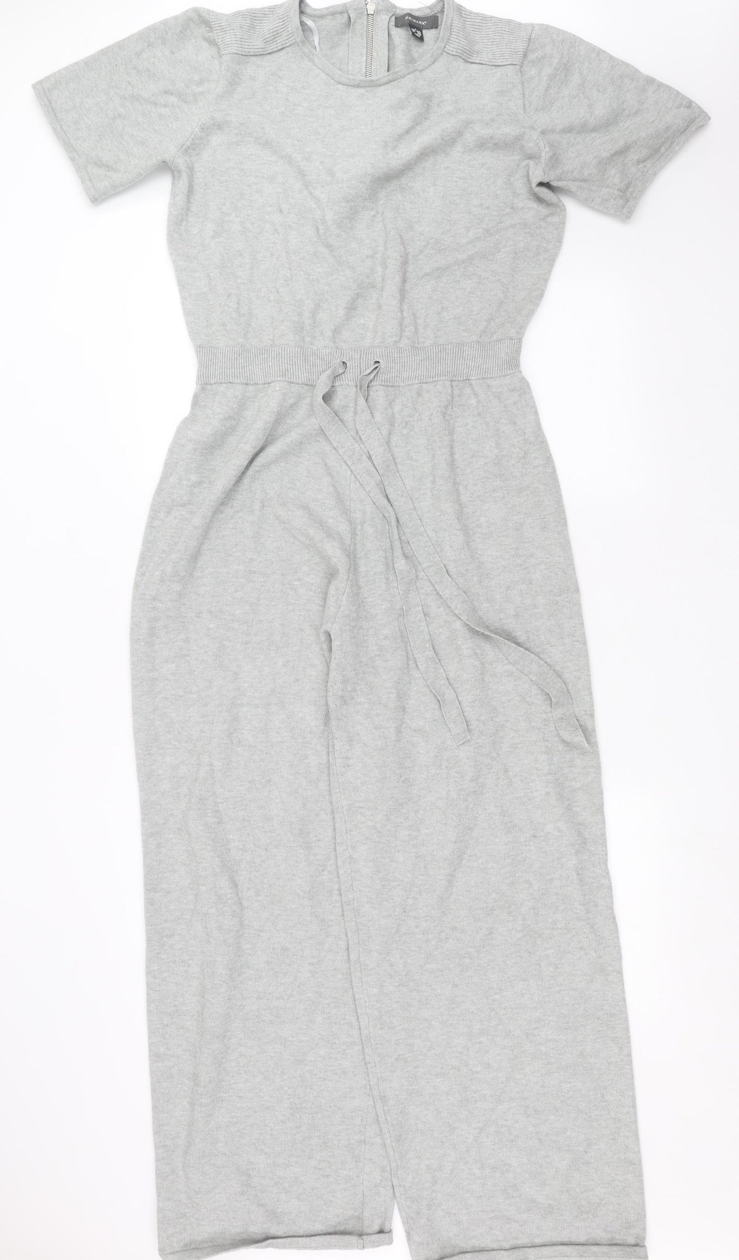 Primark Womens Grey  Knit Jumpsuit One-Piece Size L L31 in