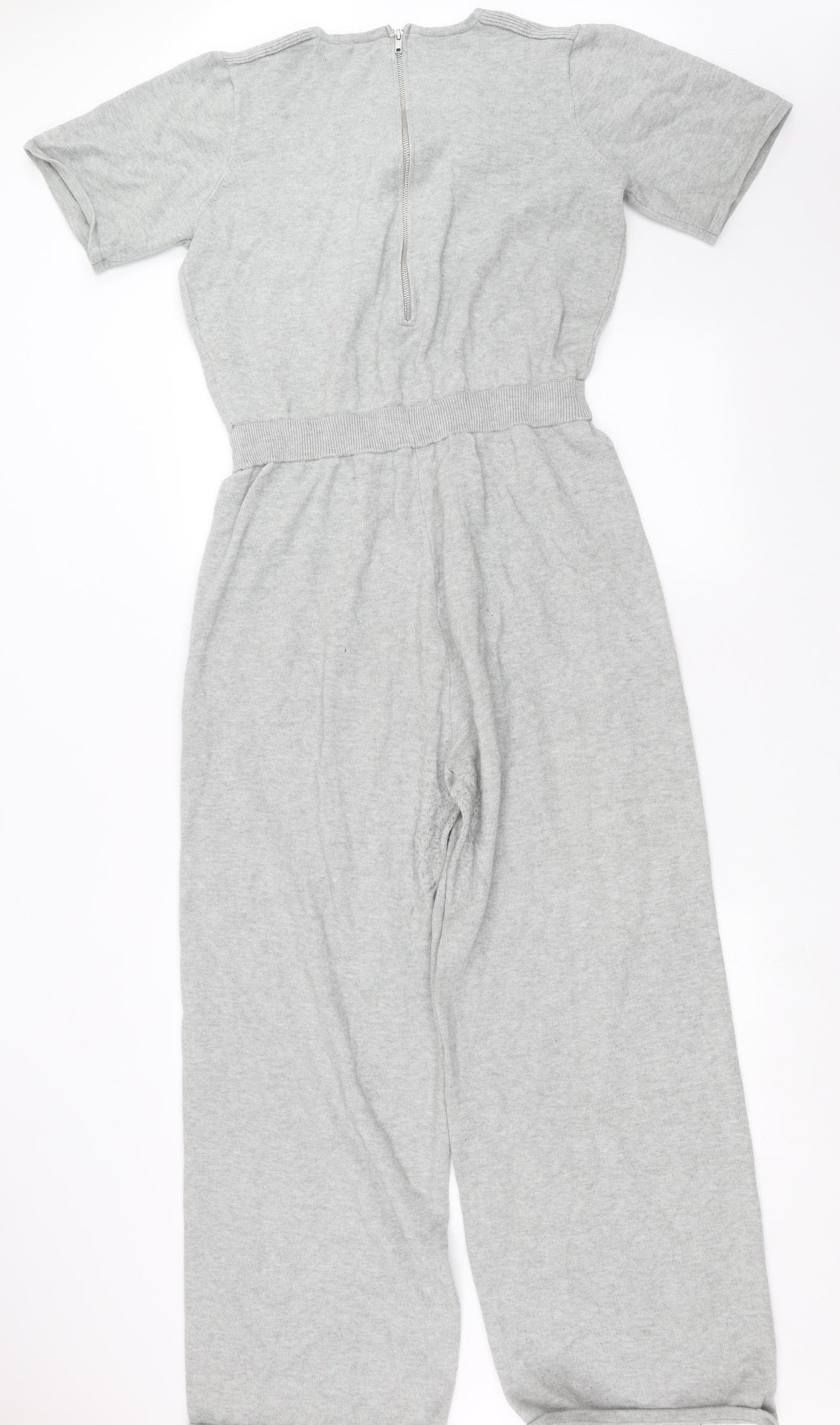 Primark Womens Grey  Knit Jumpsuit One-Piece Size L L31 in