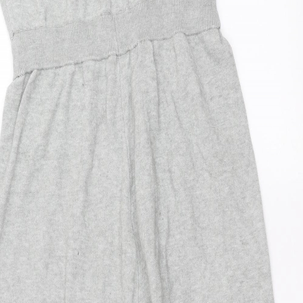 Primark Womens Grey  Knit Jumpsuit One-Piece Size L L31 in