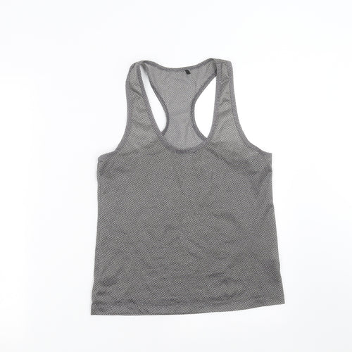 Primark Womens Grey   Basic Tank Size 8  - dotted pattern