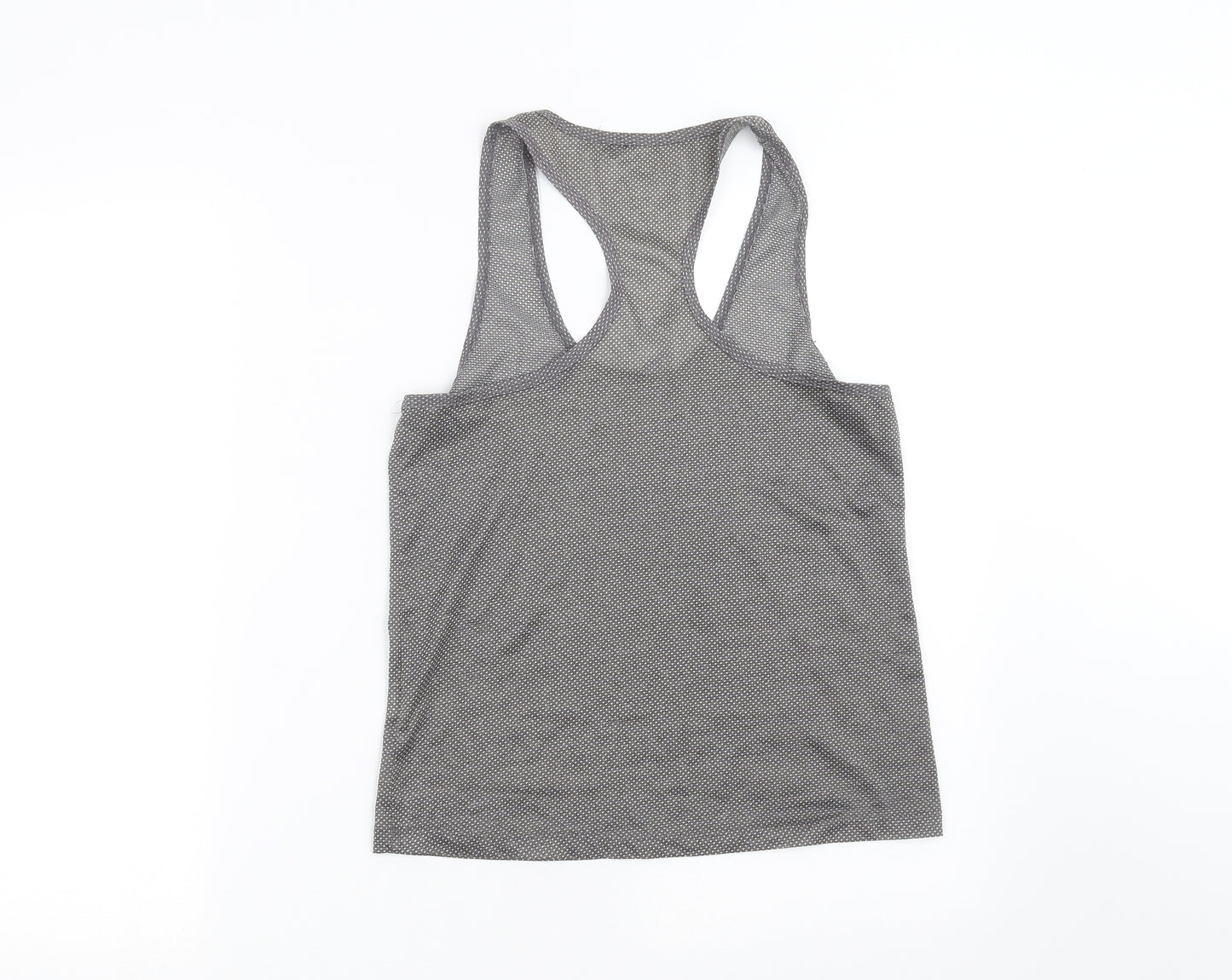 Primark Womens Grey   Basic Tank Size 8  - dotted pattern