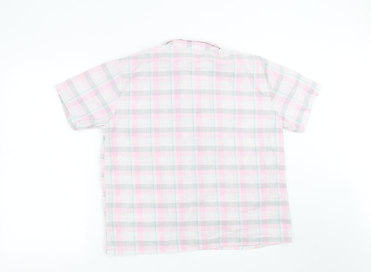 tru sleep Womens Pink Check  Top Pyjama Top Size 16