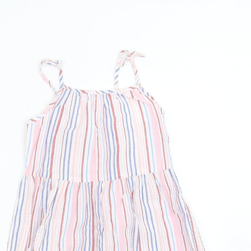 Primark Girls Multicoloured Striped  Shift  Size 7-8 Years