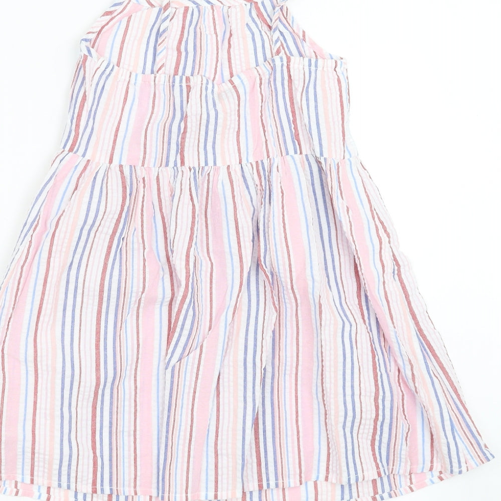 Primark Girls Multicoloured Striped  Shift  Size 7-8 Years