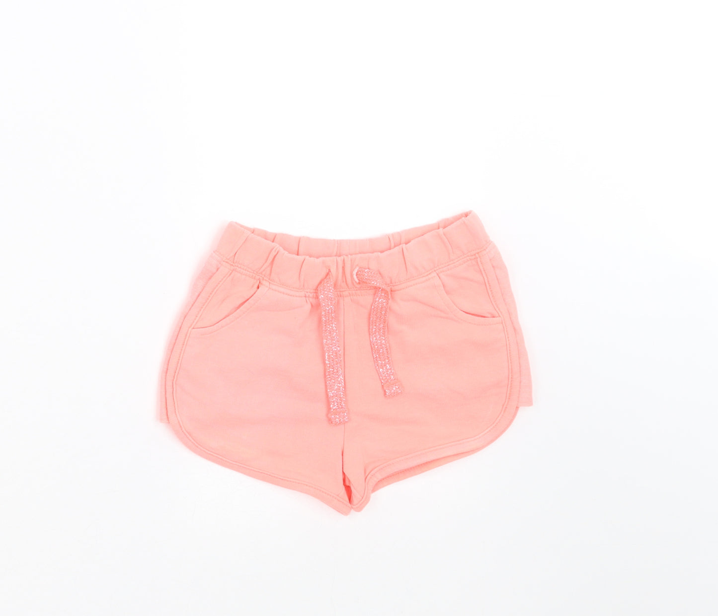 Matalan Girls Orange   Sweat Shorts Size 4 Years