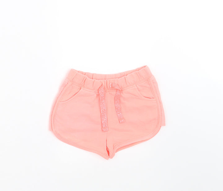 Matalan Girls Orange   Sweat Shorts Size 4 Years