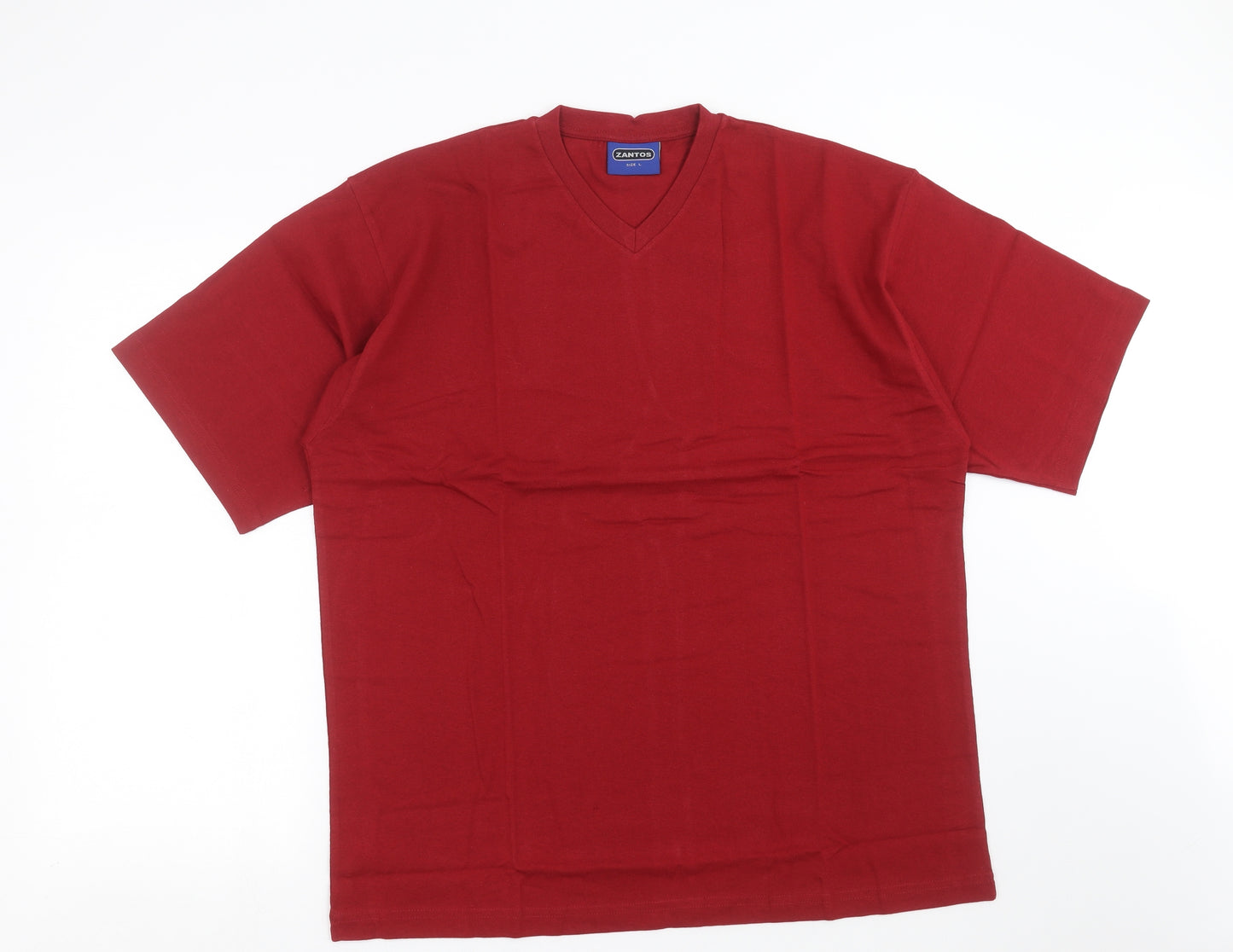 ZANTOS Mens Red    T-Shirt Size L