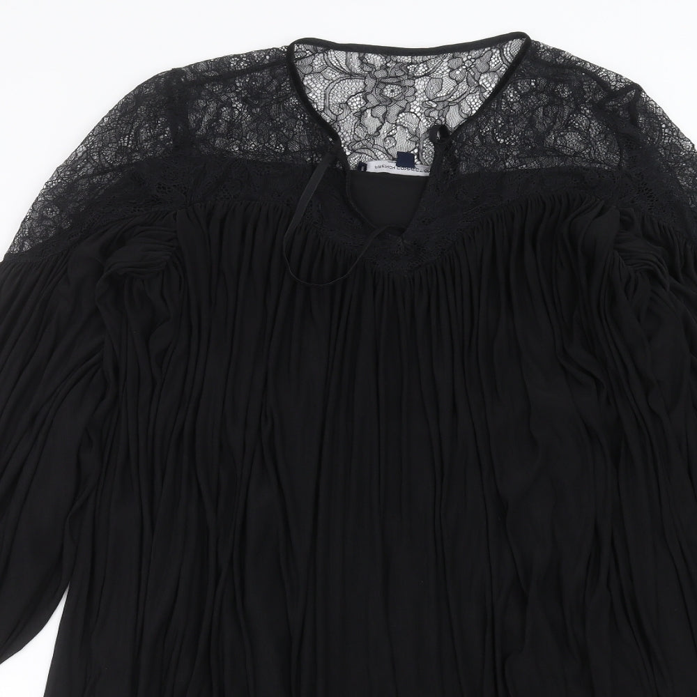 French Connection Womens Black   Shift  Size 12  - lace detail