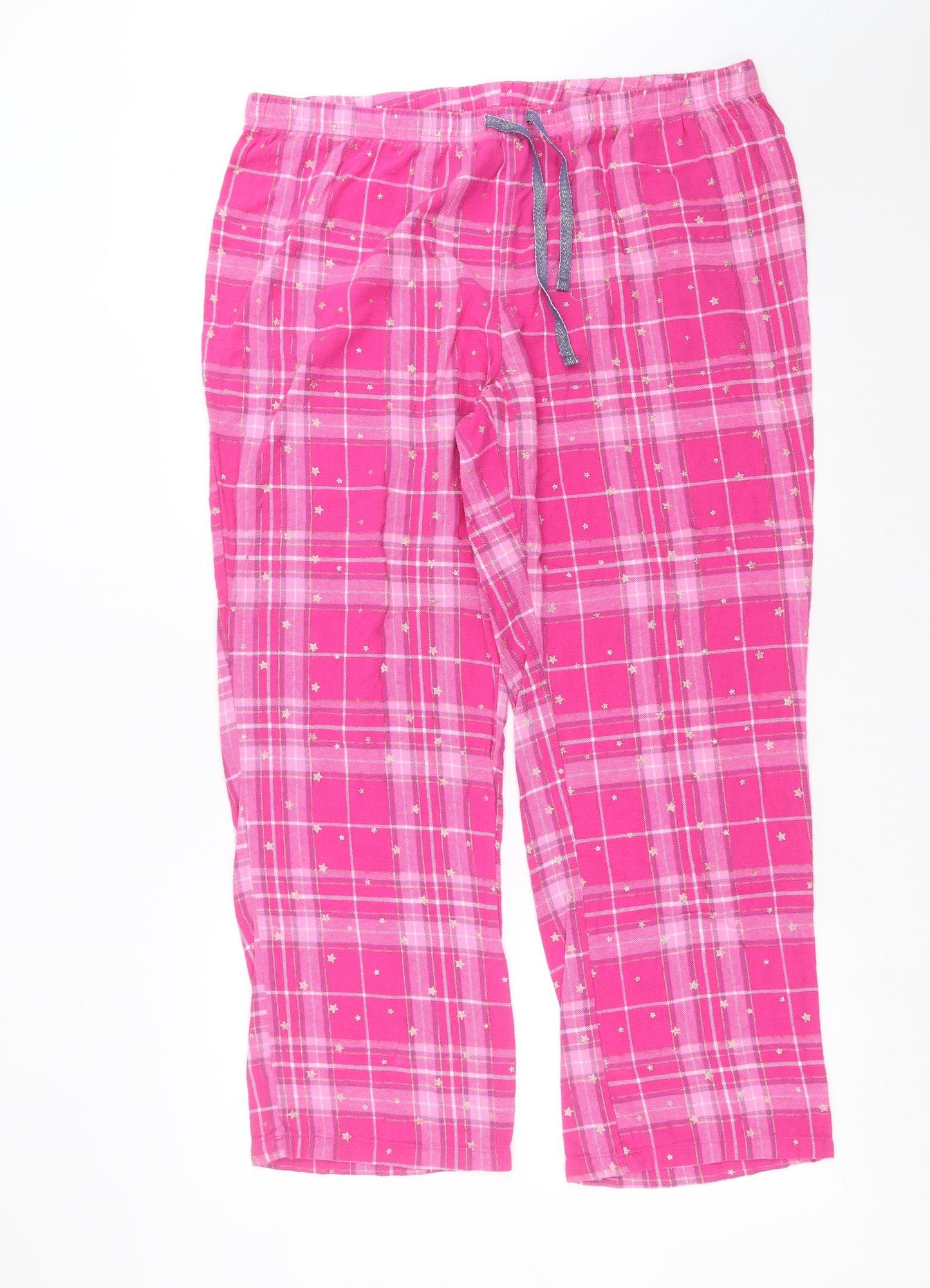 George Womens Pink Check   Pyjama Pants Size 20