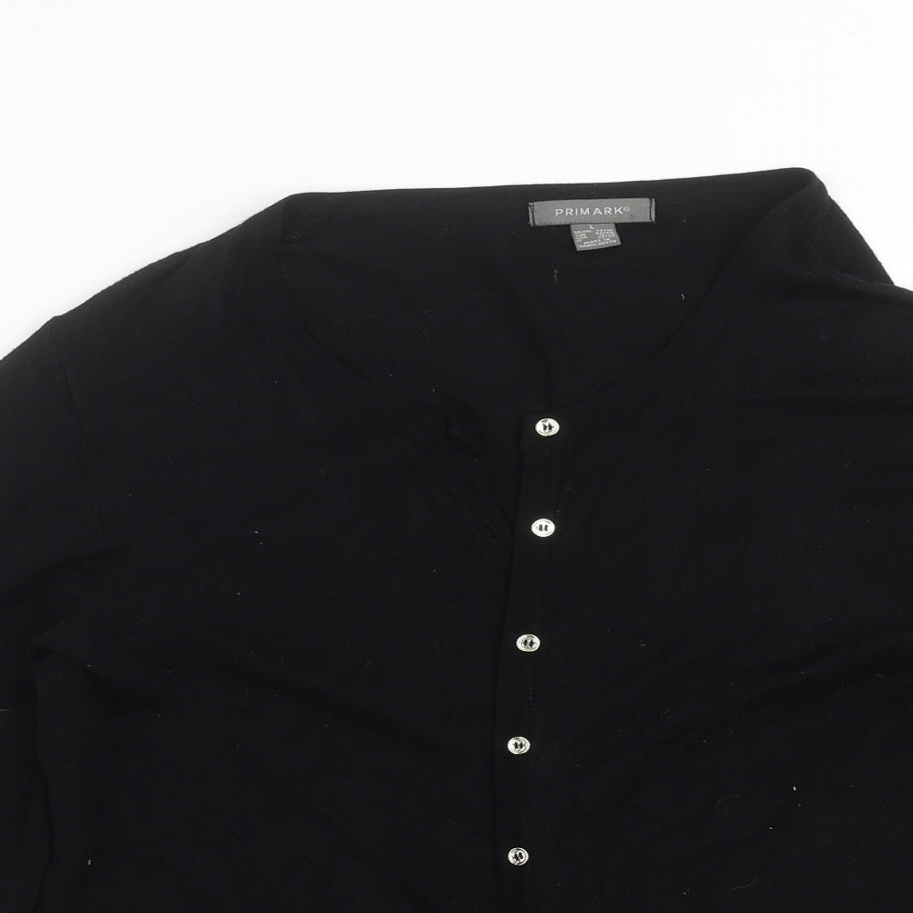 Primark Womens Black  Knit Cardigan Jumper Size L