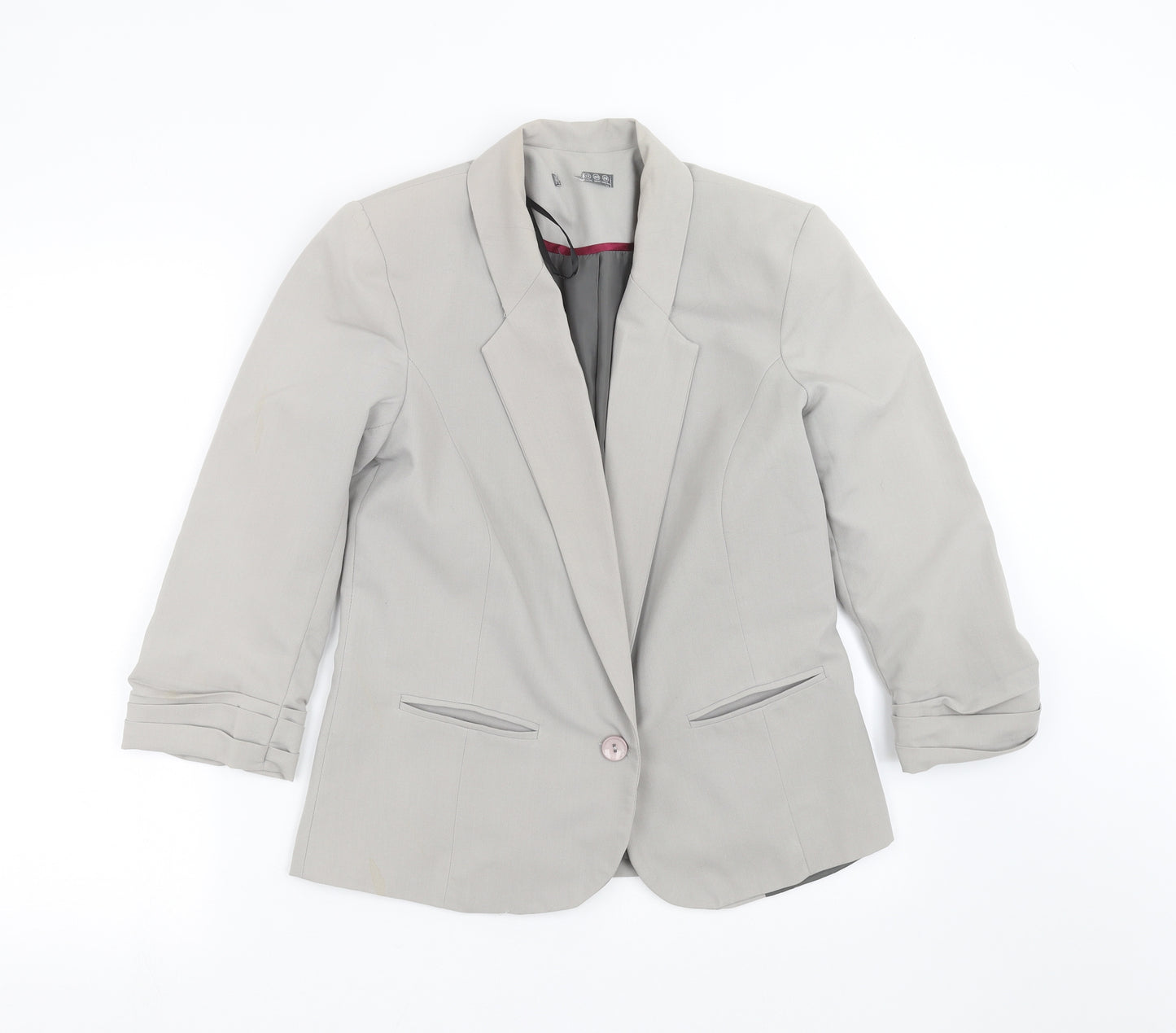 Primark Womens Grey   Jacket Blazer Size 12