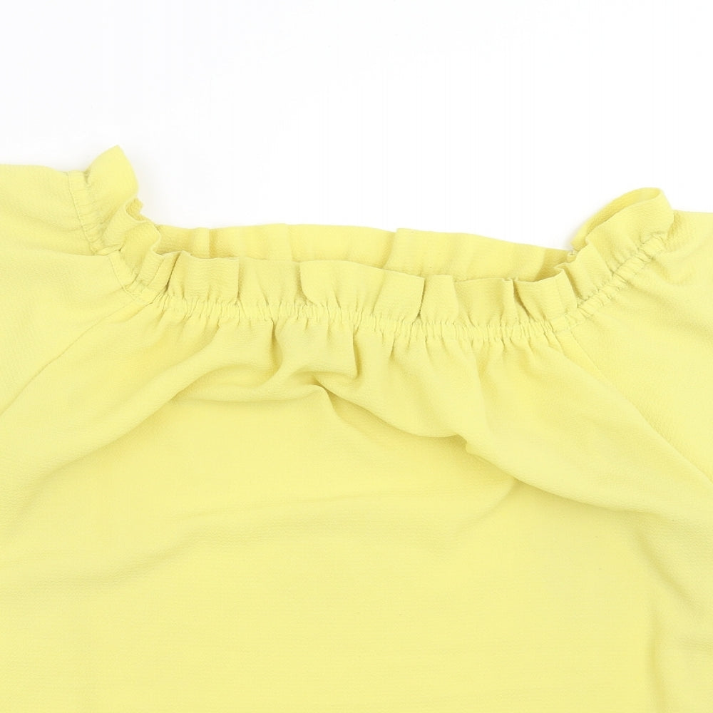 Dorothy Perkins Womens Yellow   Basic Blouse Size 12