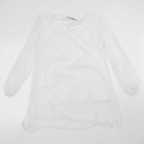 OJT Womens White   Basic Blouse Size XL  - cold Shoulder