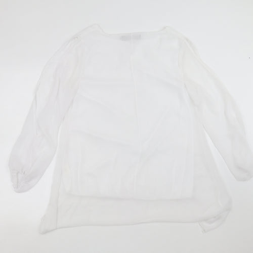 OJT Womens White   Basic Blouse Size XL  - cold Shoulder