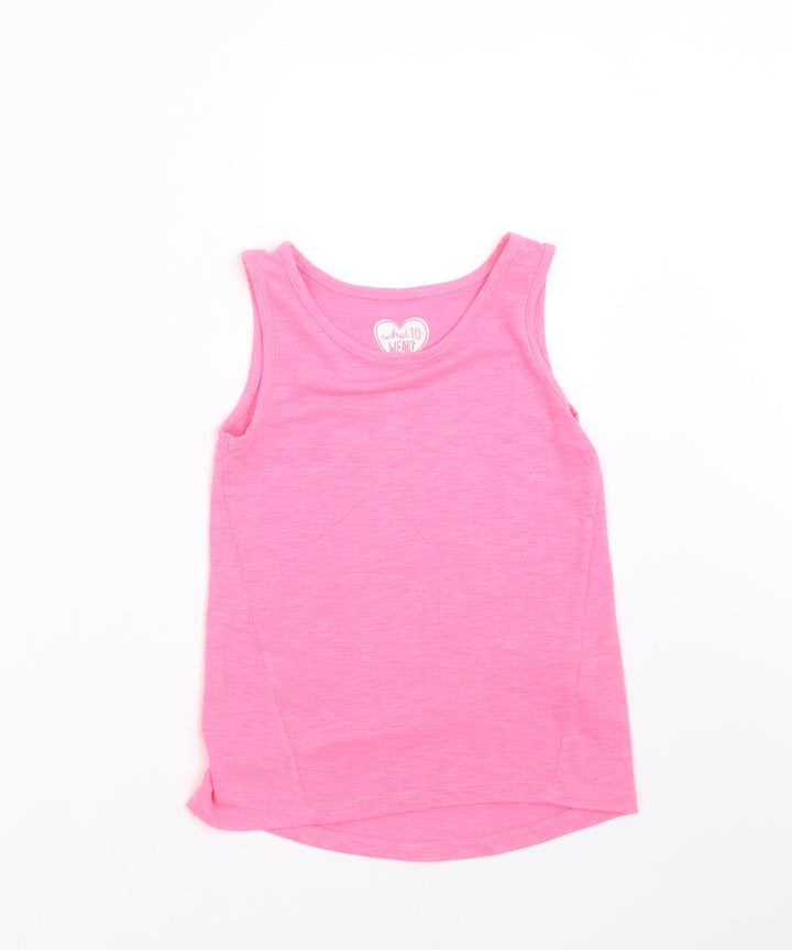 F&F Girls Pink   Basic Tank Size 5-6 Years
