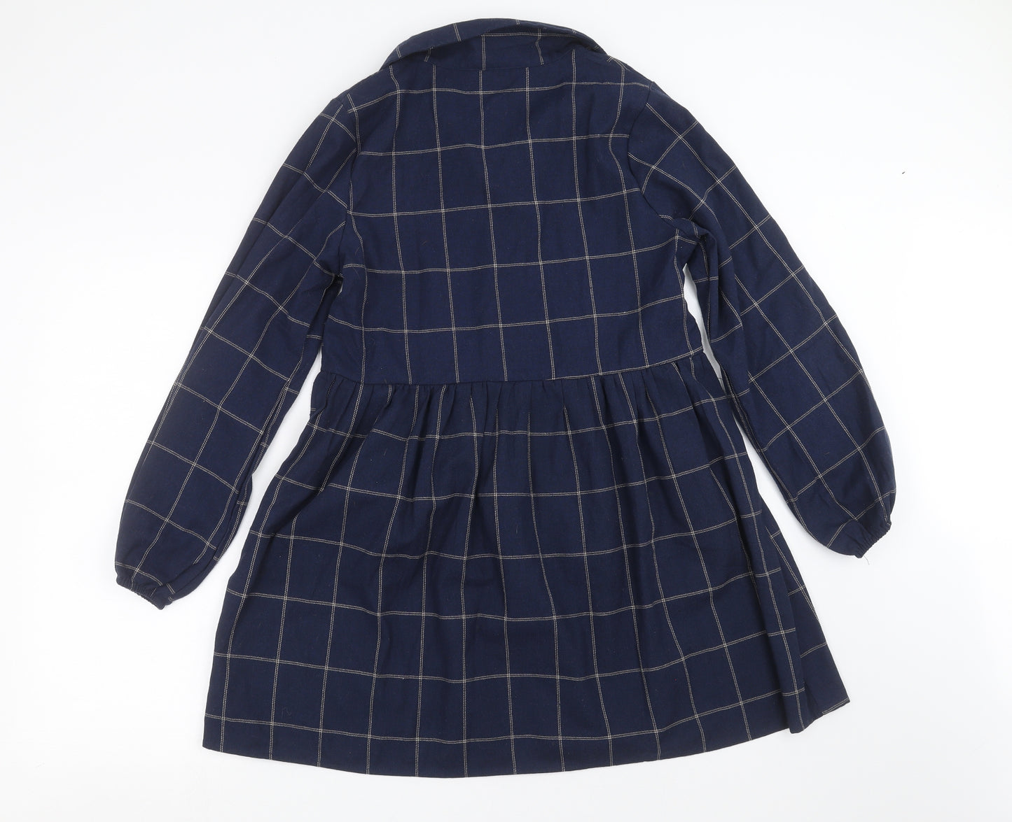 SheIn Womens Blue Check  Shirt Dress  Size S