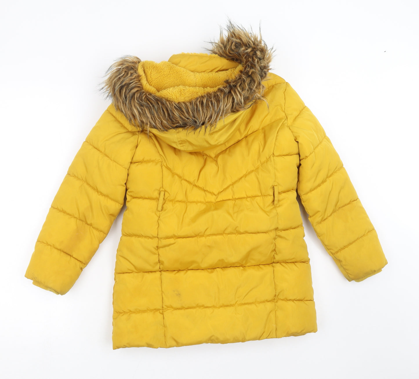 Matalan Girls Yellow   Puffer Jacket Jacket Size 9 Years