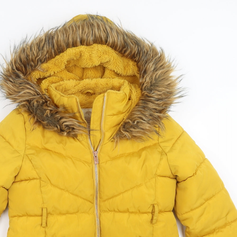 Matalan Girls Yellow   Puffer Jacket Jacket Size 9 Years