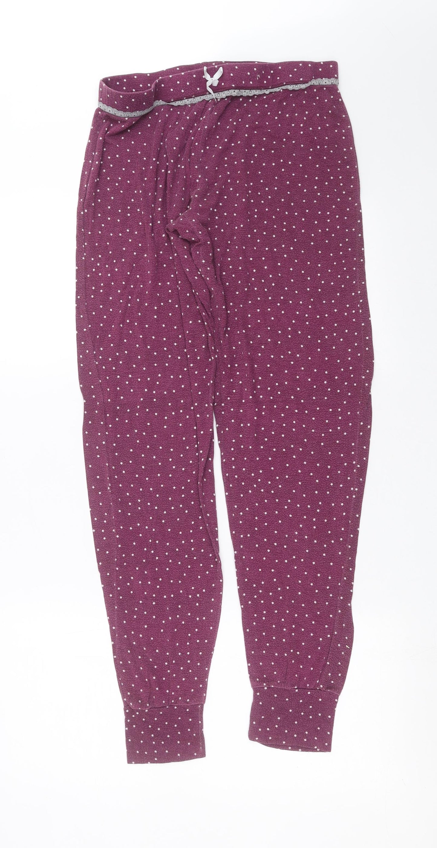 Primark Womens Purple Polka Dot   Pyjama Pants Size M