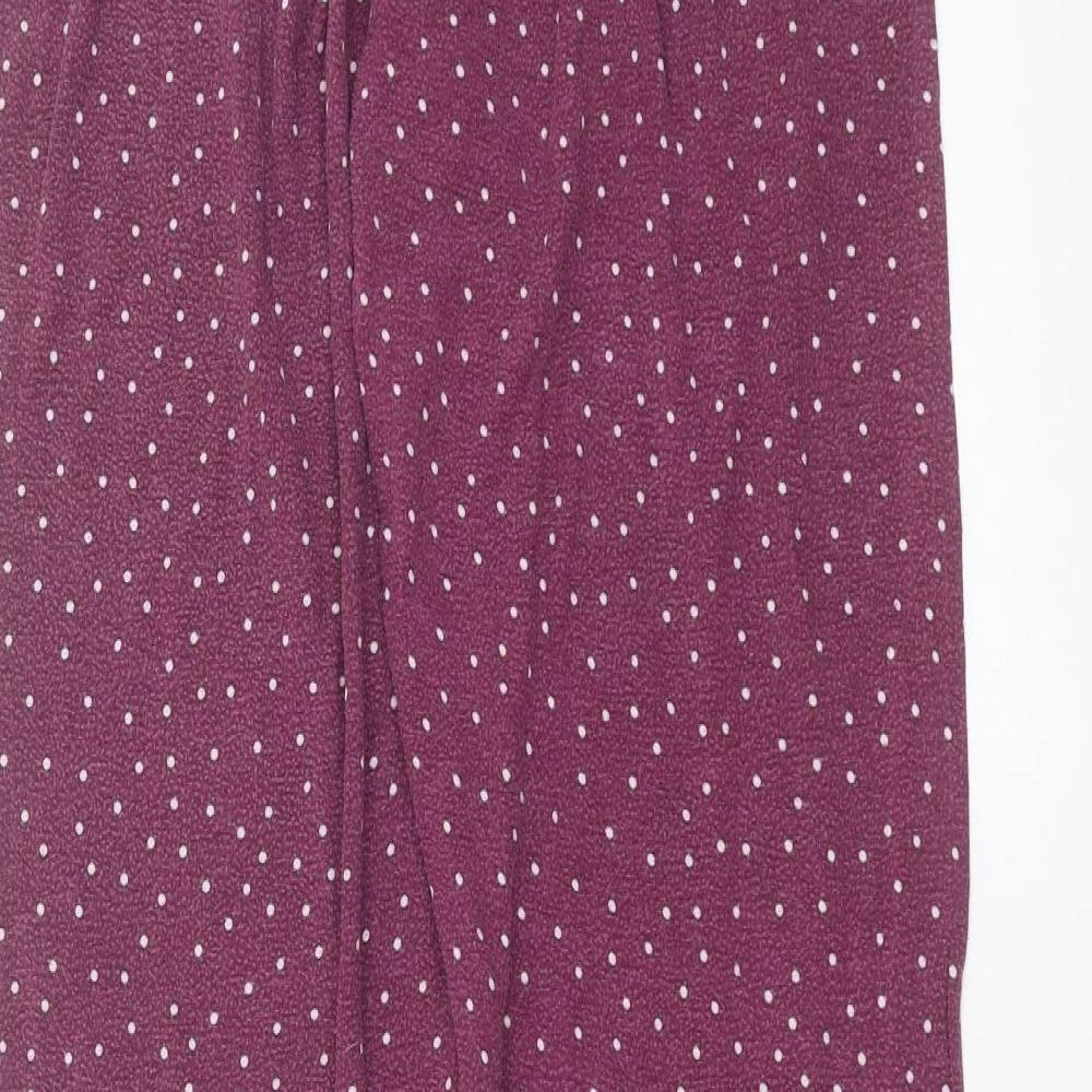 Primark Womens Purple Polka Dot   Pyjama Pants Size M