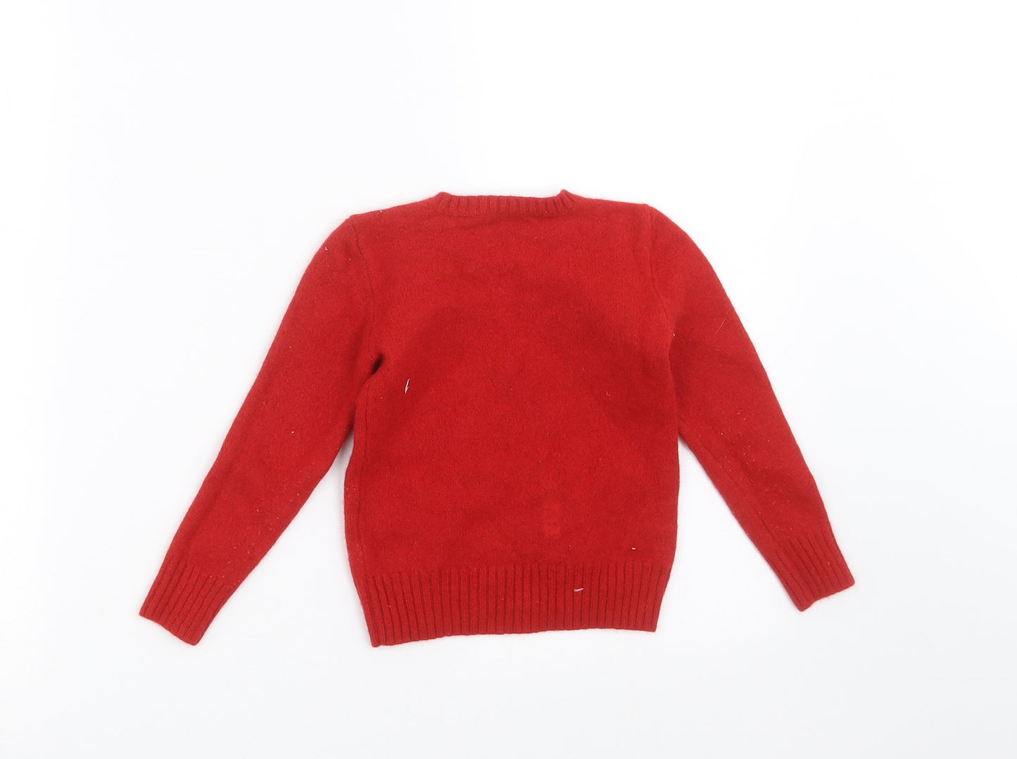 Polo Ralph Lauren Boys Red  Knit Pullover Jumper Size 7 Years